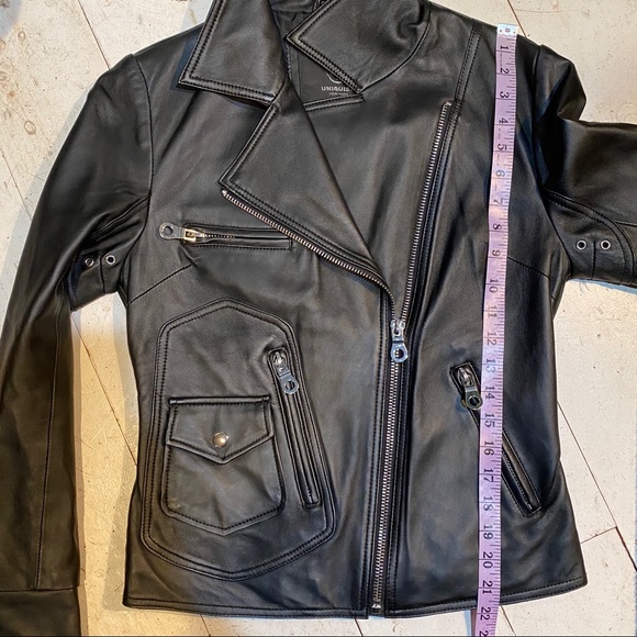 Black Lambskin Biker Jacket - Picture 7 of 10